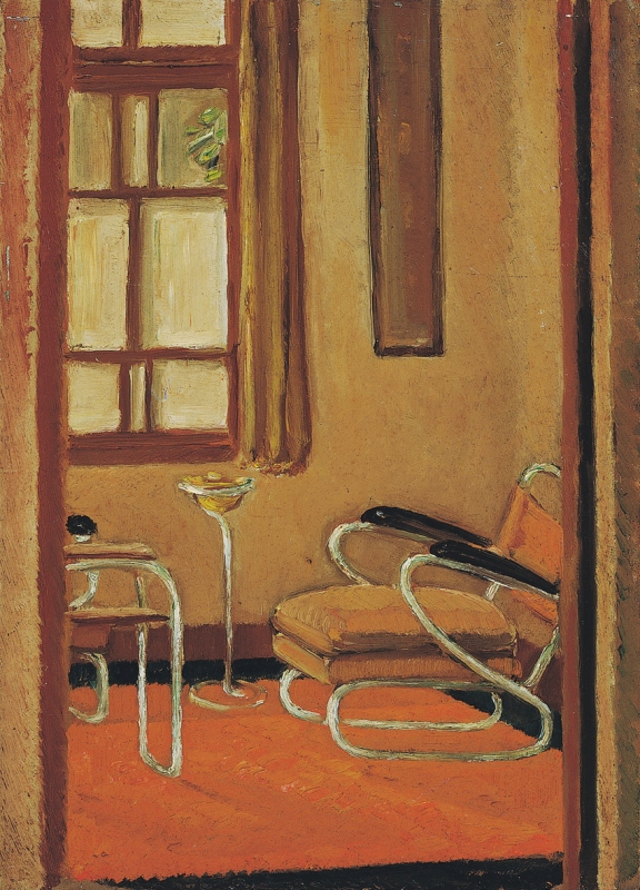 何德來，《流逝的歲月》，1936，油彩、木板，33 × 24 公分。臺北市立美術館典藏。（圖片提供：北美館）