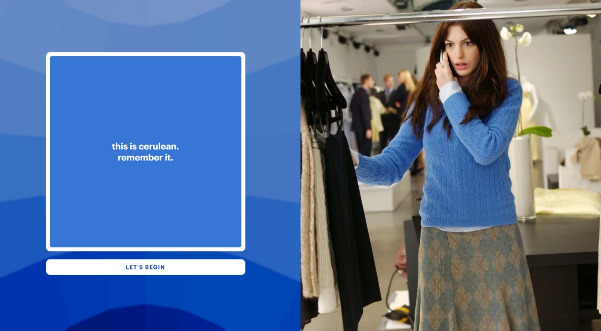 《穿著Prada的惡魔2》色彩辨識挑戰！ 2分鐘找出「Cerulean 天藍色」，測試你的時尚色彩敏銳度