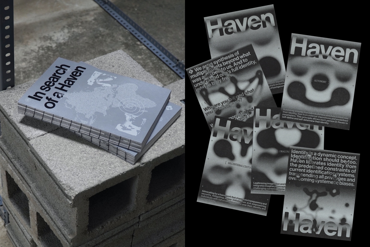 「In Search of a Haven」刊物、明信片。（圖片提供：Ahmad Hammoud）
