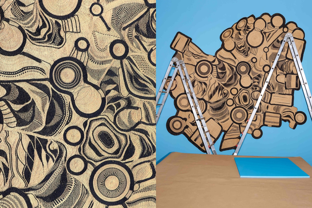 《Frafra掛毯》細部結構。（圖片來源：Loewe、Loewe官方網站）