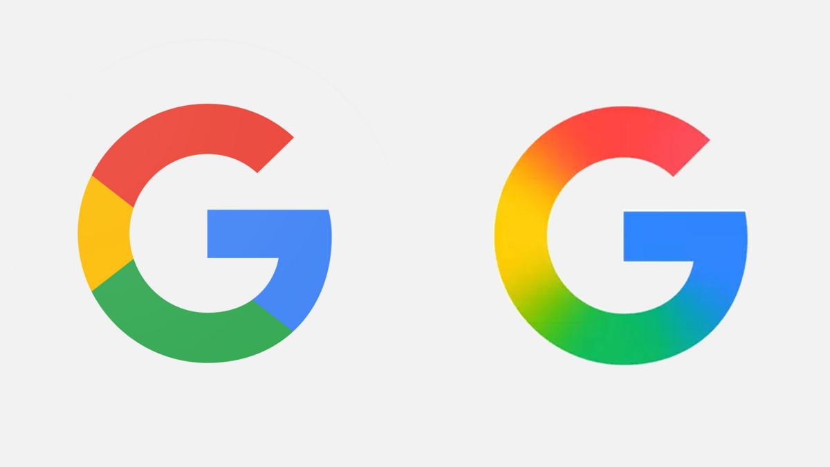 去年，Google保留了品牌代表性的紅、黃、綠、藍等4種顏色，但採用了色彩自然融合漸變的設計，象徵持續演進的狀態。（圖片來源：Google）