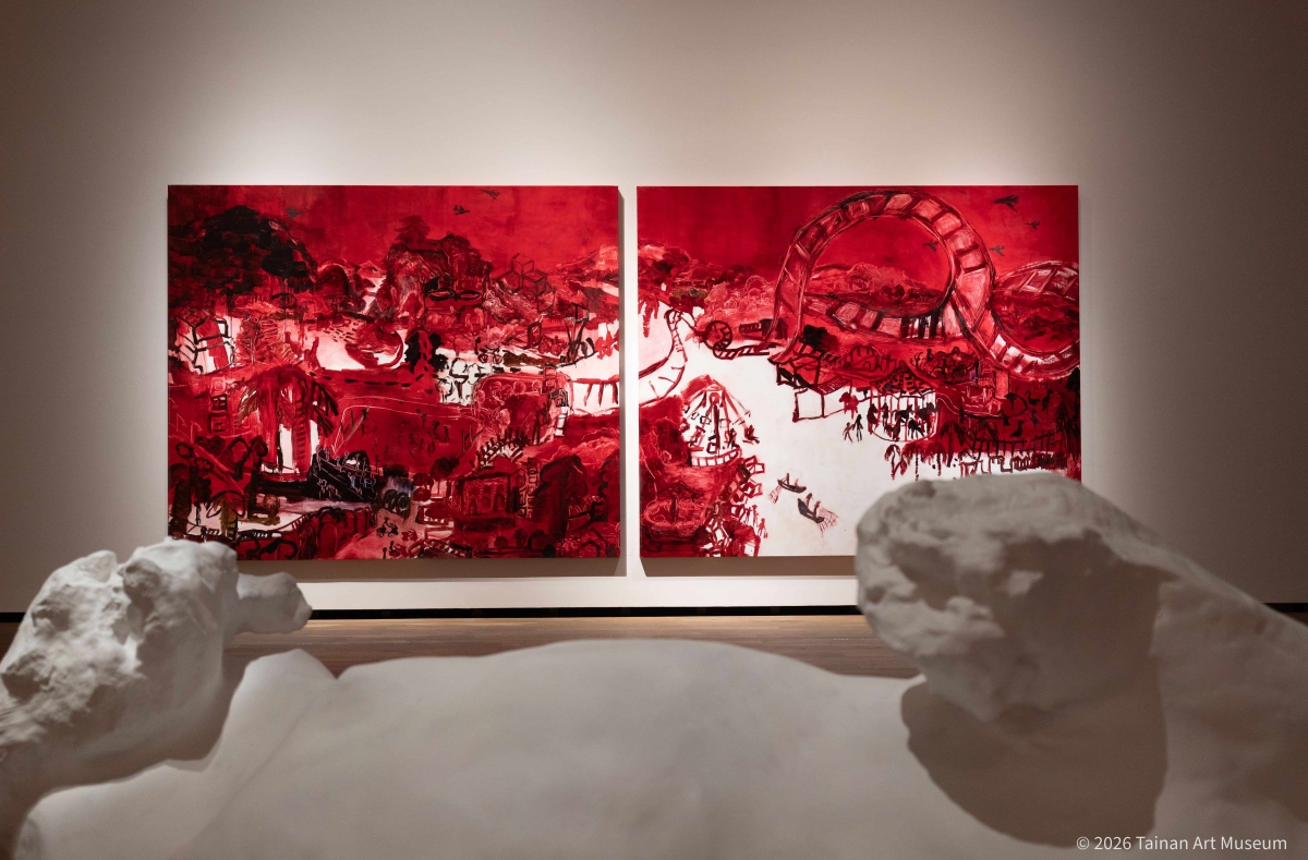 藝術家常陵藉由不同媒材創作呈現作品。（圖片提供：臺南市美術館）