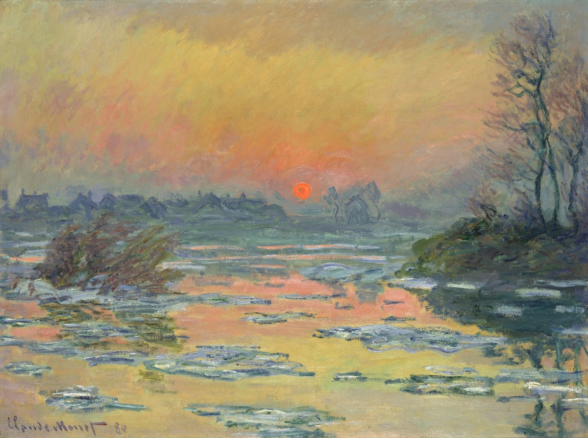 Claude Monet, Sunset on the Seine in Winter, 1880, Pola Museum of Art