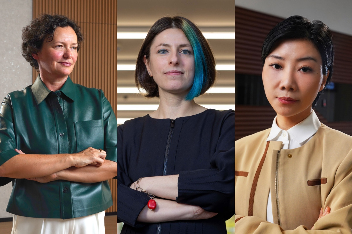 由左至右為Max Mara女性藝術獎策展人暨評審團主席Cecilia Alemani、義大利當代藝術館Collezione Maramotti館長Sara Piccinini、印尼努桑塔拉現當代藝術博物館館長Venus Lau。（圖片提供：Max Mara）
