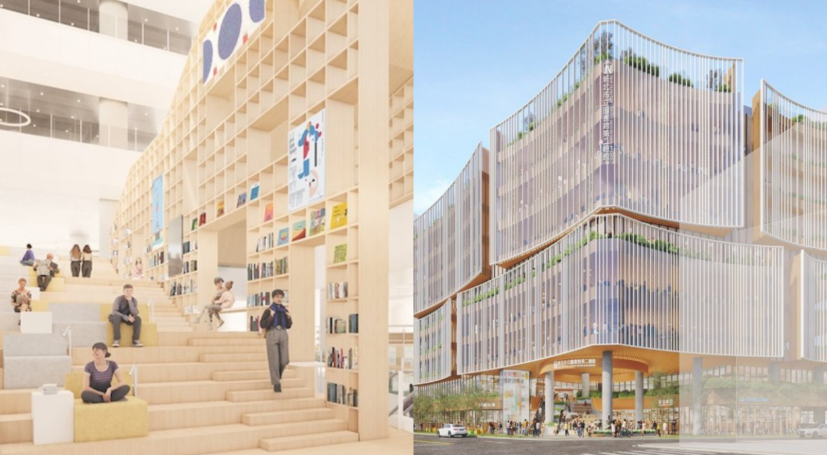 九典設計三重「新北市圖第二總館」！以「打開的書」為意象設計建築