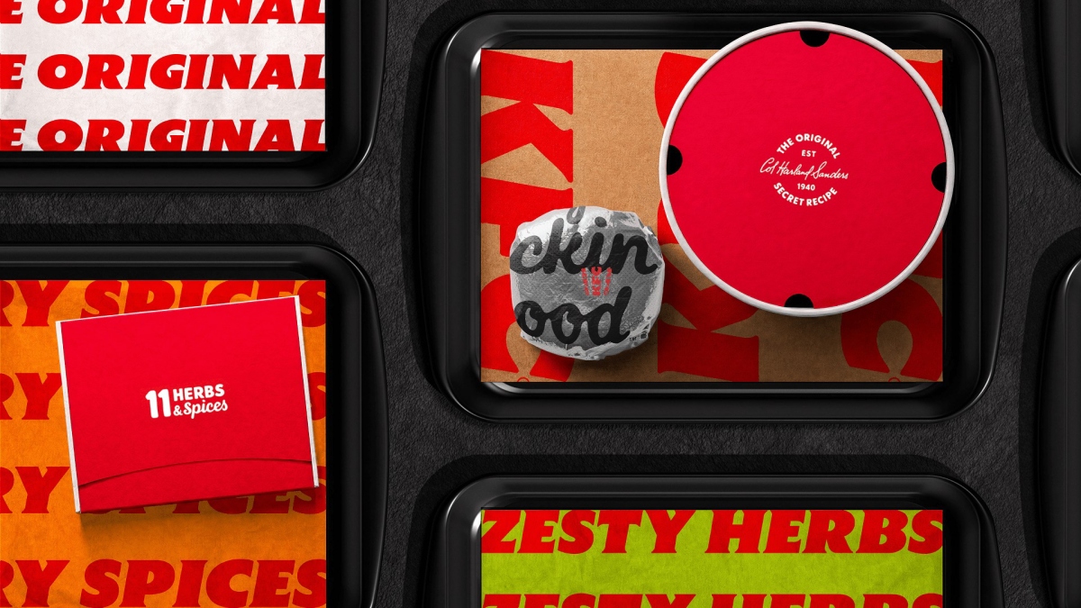 Kentucky Fried Stripes將肯德基字標的核心DNA擴展成一套完整可運作和展示為為導向的字體。（圖片來源：Studio DRAMA）
