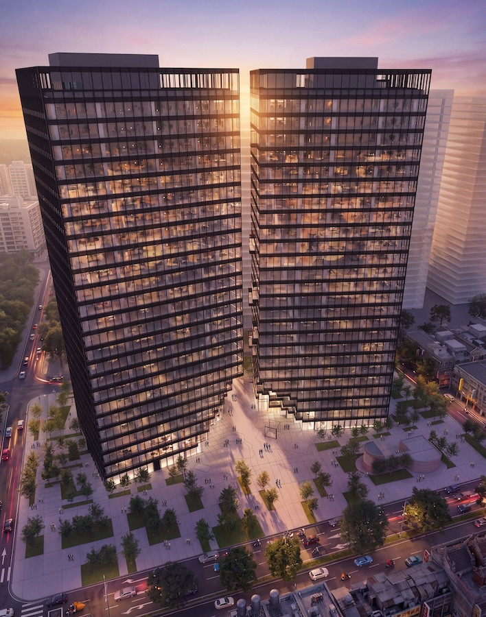 MVRDV設計南港雙塔！「忠泰昆陽園區」建築如單塔一分為二，「裂縫」創造廣場、引導動線