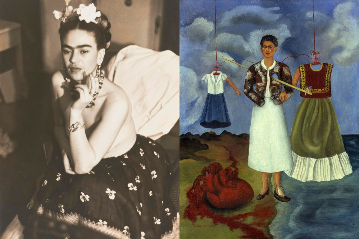 《記憶，心》描繪芙烈達在她的丈夫和妹妹發生婚外情期間和之後所經歷的痛苦。（圖片來源：Julien Levy, Frida Kahlo）