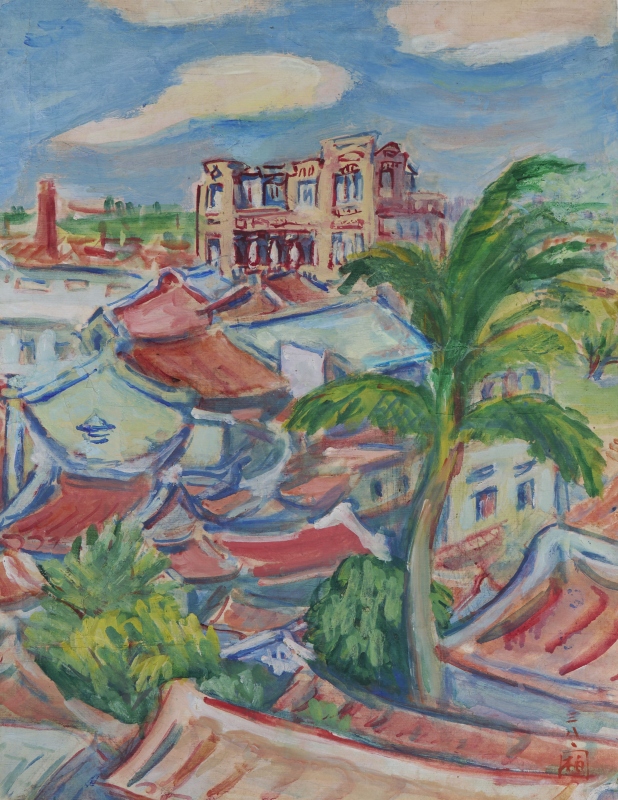 郭柏川〈寶美樓〉，1949（圖片提供：南美館）