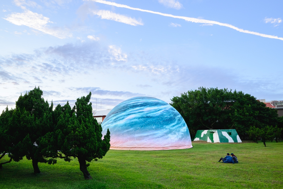 C-LAB 未來視覺實驗室與蔡奇宏合作的《晴穹：晴空下的破曉旭日》（圖片提供：文化部）