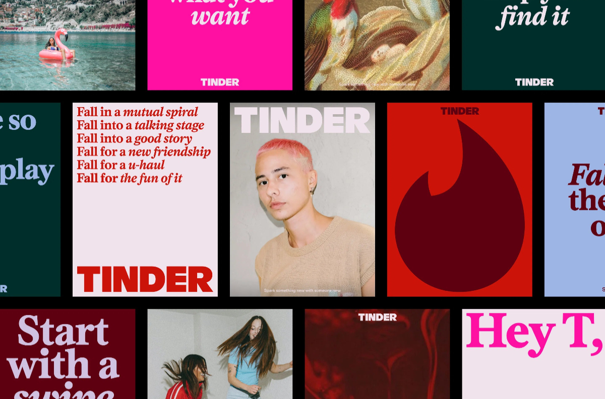 Tinder十年來首次品牌重塑！化身Z世代的戀愛專欄作家，經典火焰圖案變銳利了