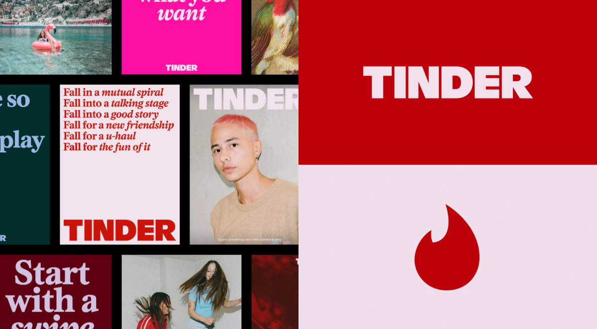 Tinder十年來首次品牌重塑！化身Z世代的戀愛專欄作家，經典火焰圖案變銳利了