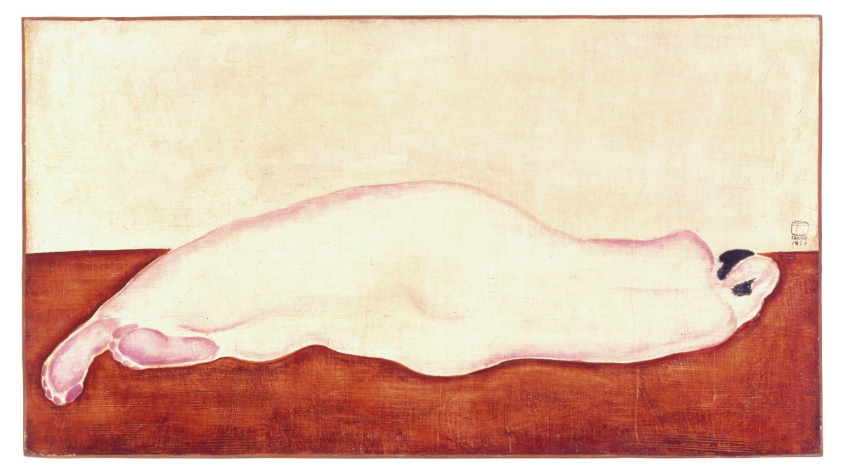 常玉, 〈裸女背像〉, 1929, 油彩、畫布, 45 × 81 cm, 含框 58 × 94 × 5 cm