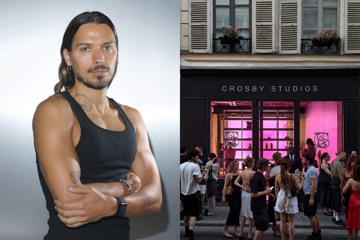 Crosby Studios創辦人Harry Nuriev和團隊位於巴黎的自有畫廊。（圖片來源：KlassiC.、Instagram @crosbystudiosgallery）