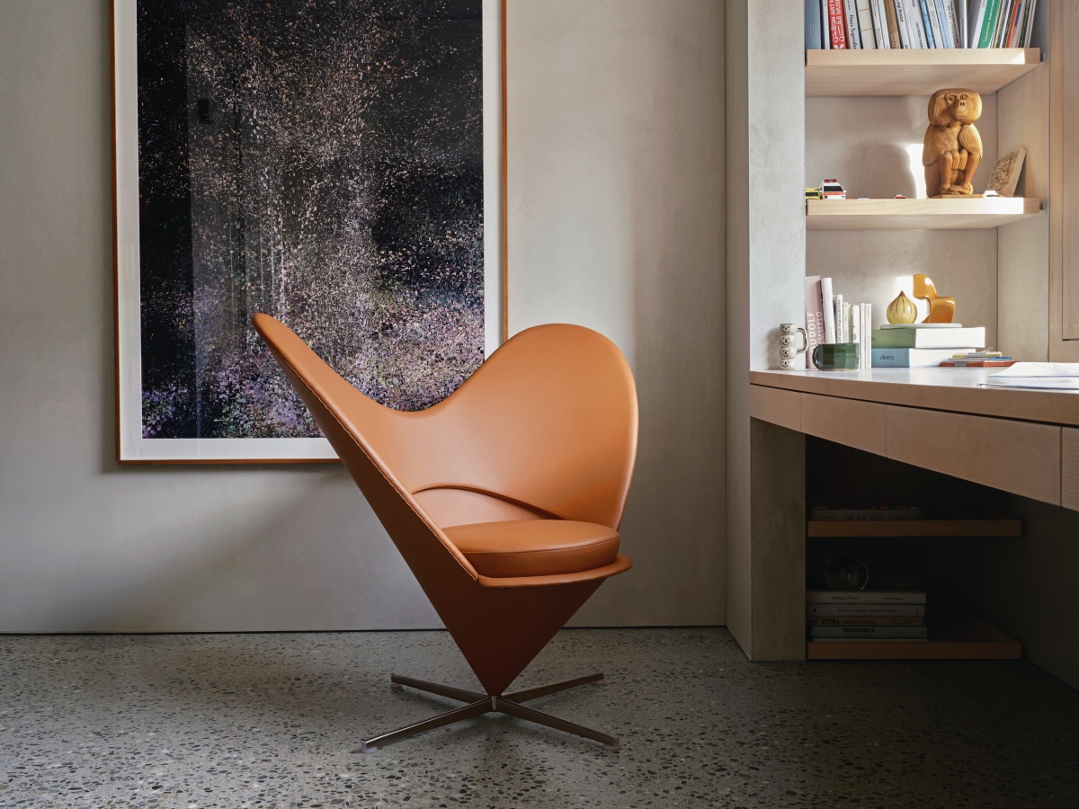 Heart Cone Chair 2026 年 Panton 誕辰 100 週年紀念版。（圖片提供：Vitra）