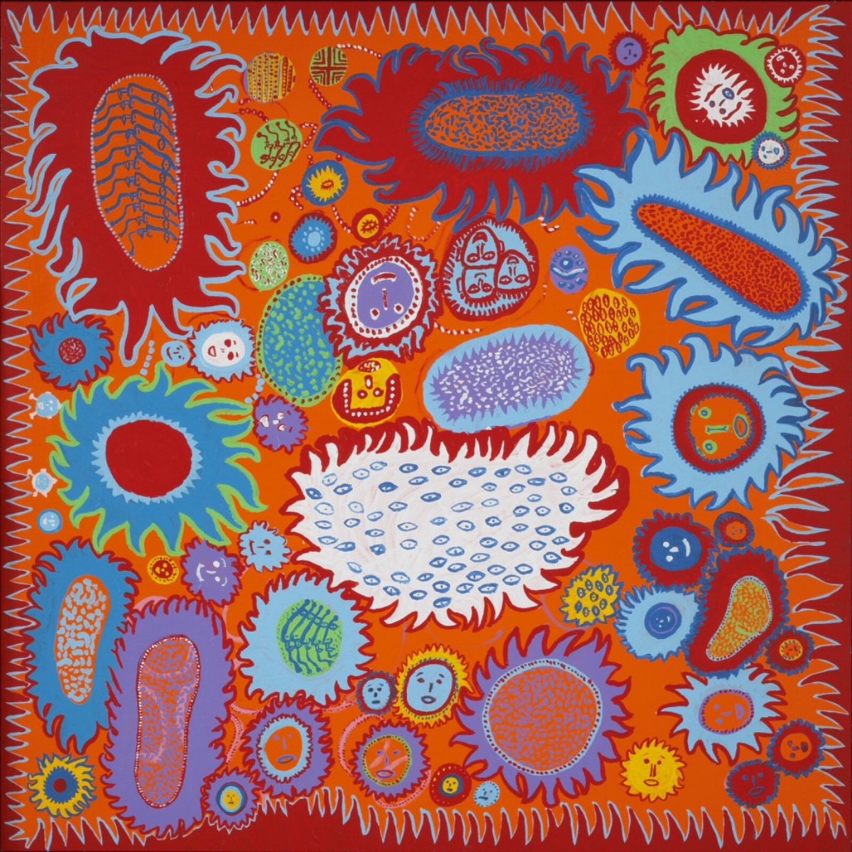 Yayoi Kusama, 'Everything about My Love', 2013. Acrylic on canvas, 194 x 194 cm. Collection of the artist. Courtesy of Ota Fine Arts. © YAYOI KUSAMA