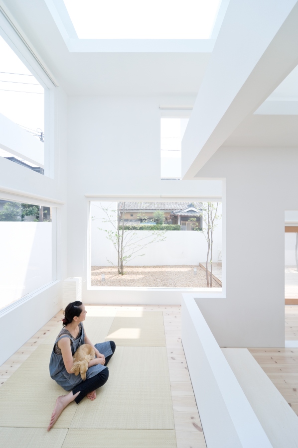 「House N」為2人1狗的家，由3層大小逐漸向外遞增、彼此套疊的殼體構成。（攝影：Iwan Baan）