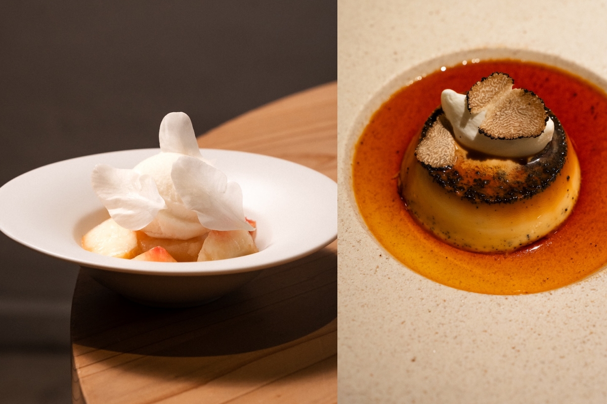 「水蜜桃・野薑花・甘酒」、「黑松露・焦香・牛奶」。（圖片提供：zài）