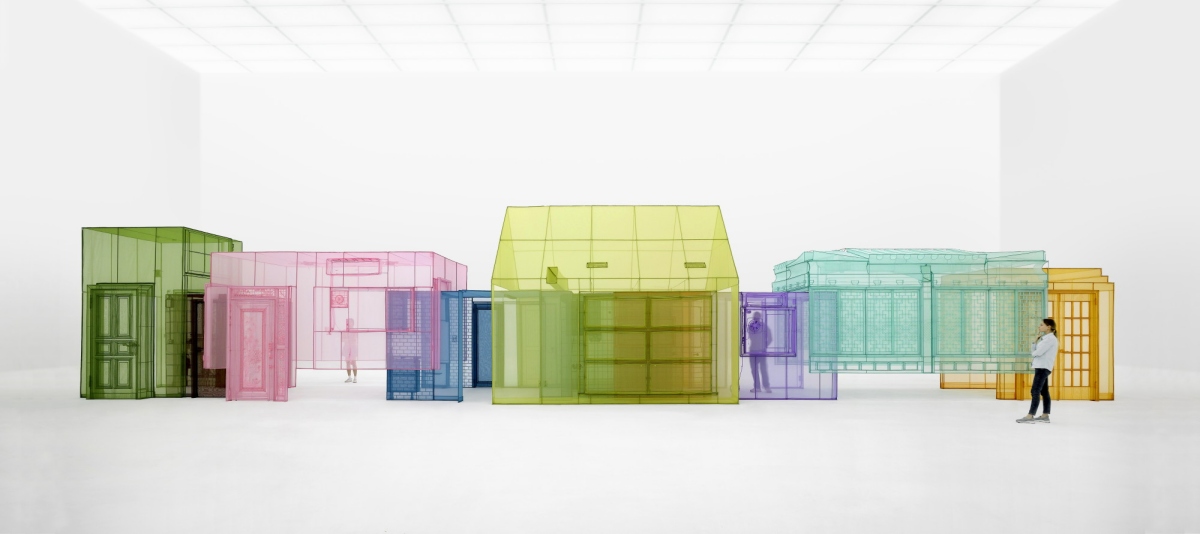 Nest/s, 2024, Polyester and stainless steel, 410.1 x 2,148.7 × 375.4 cm
