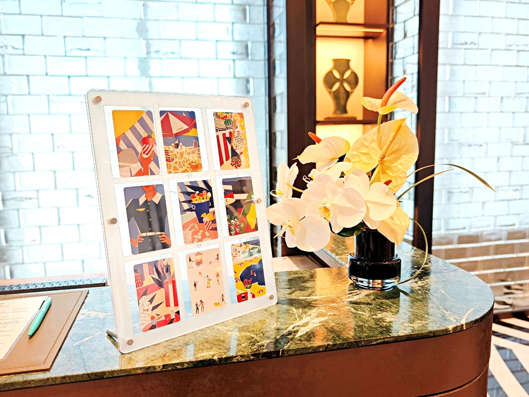 9款藝術房卡除了呼應品牌美學，旅客可憑房卡兌換一張新北市美術館門票。